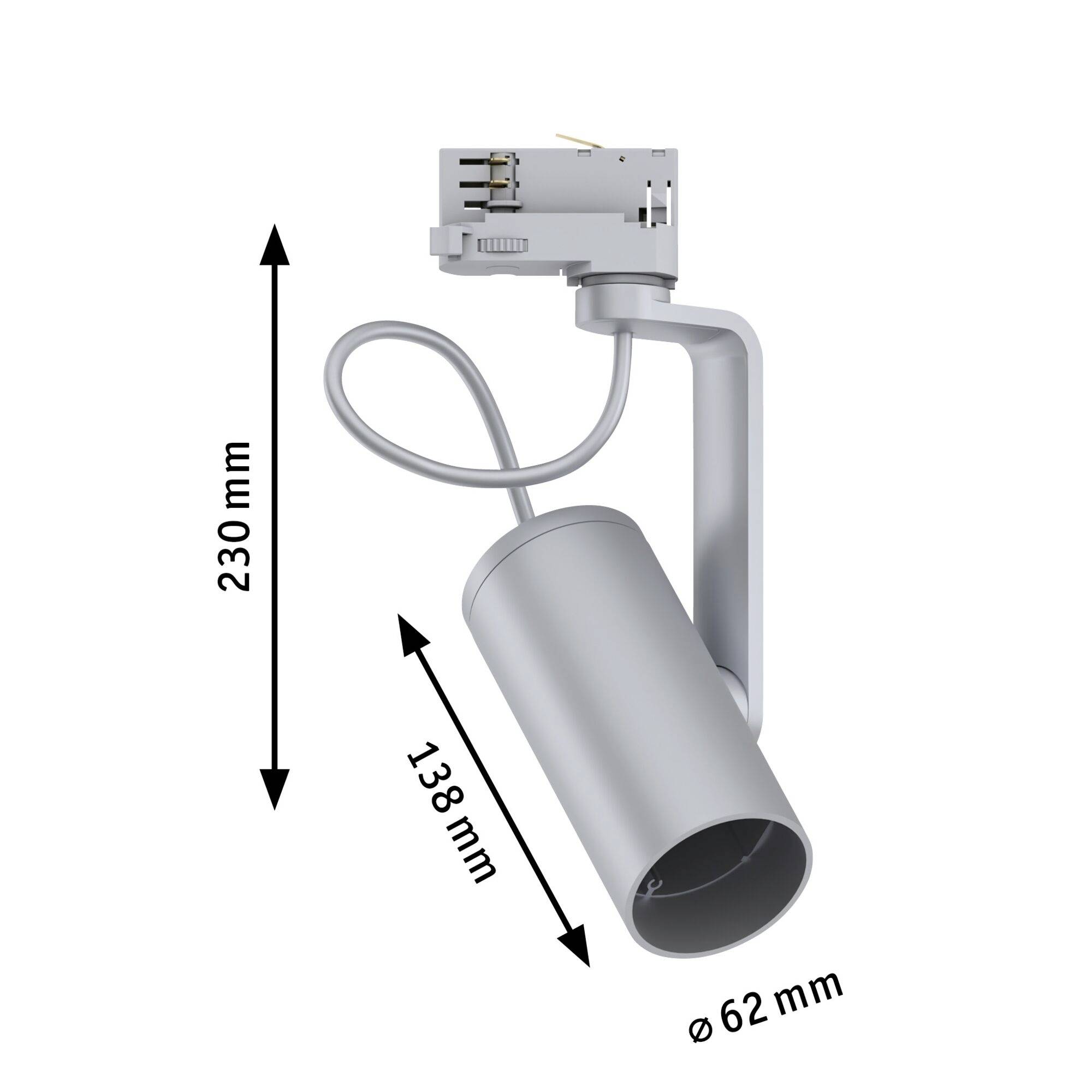 Paulmann Apol II Systemleuchte (Basis) ProRail3 E27 Chrom