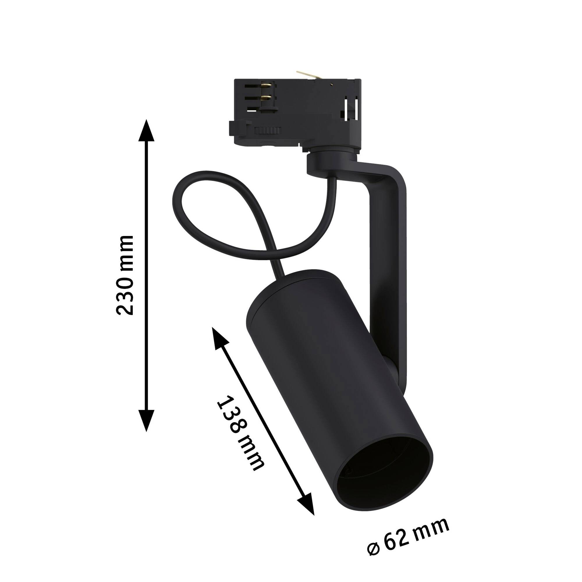 Paulmann Apol II Systemleuchte (Basis) ProRail3 E27 Schwarz