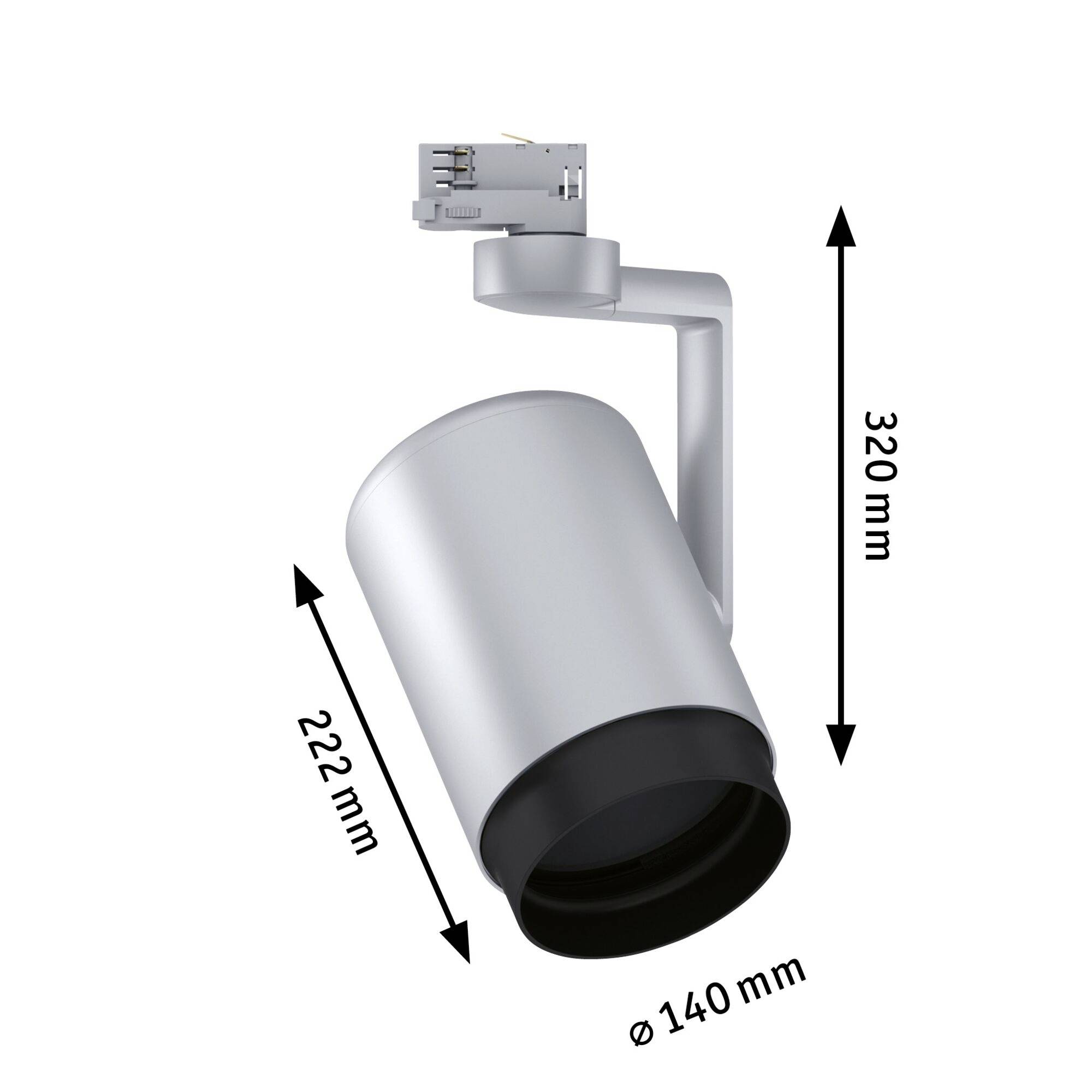 Paulmann ProRail3 Spot Asthene max20W E27 Chr Systemleuchte (Basis) ProRail3 E27 Chrom