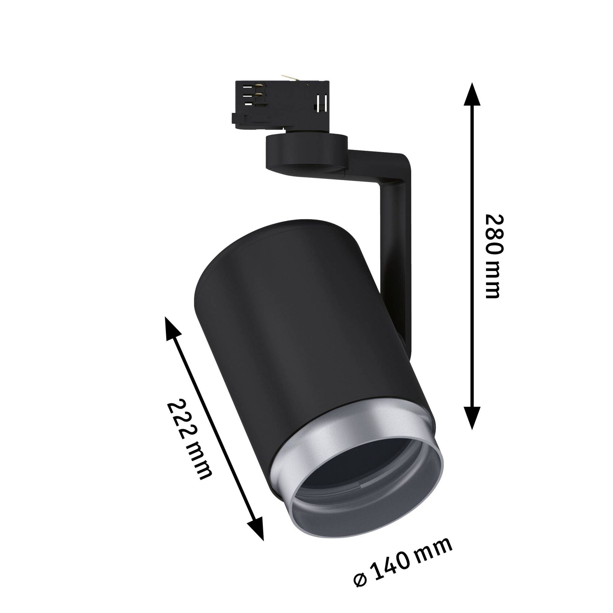 Paulmann ProRail3 Spot Asthene max20W E27 Sw Systemleuchte (Basis) ProRail3 E27 Schwarz