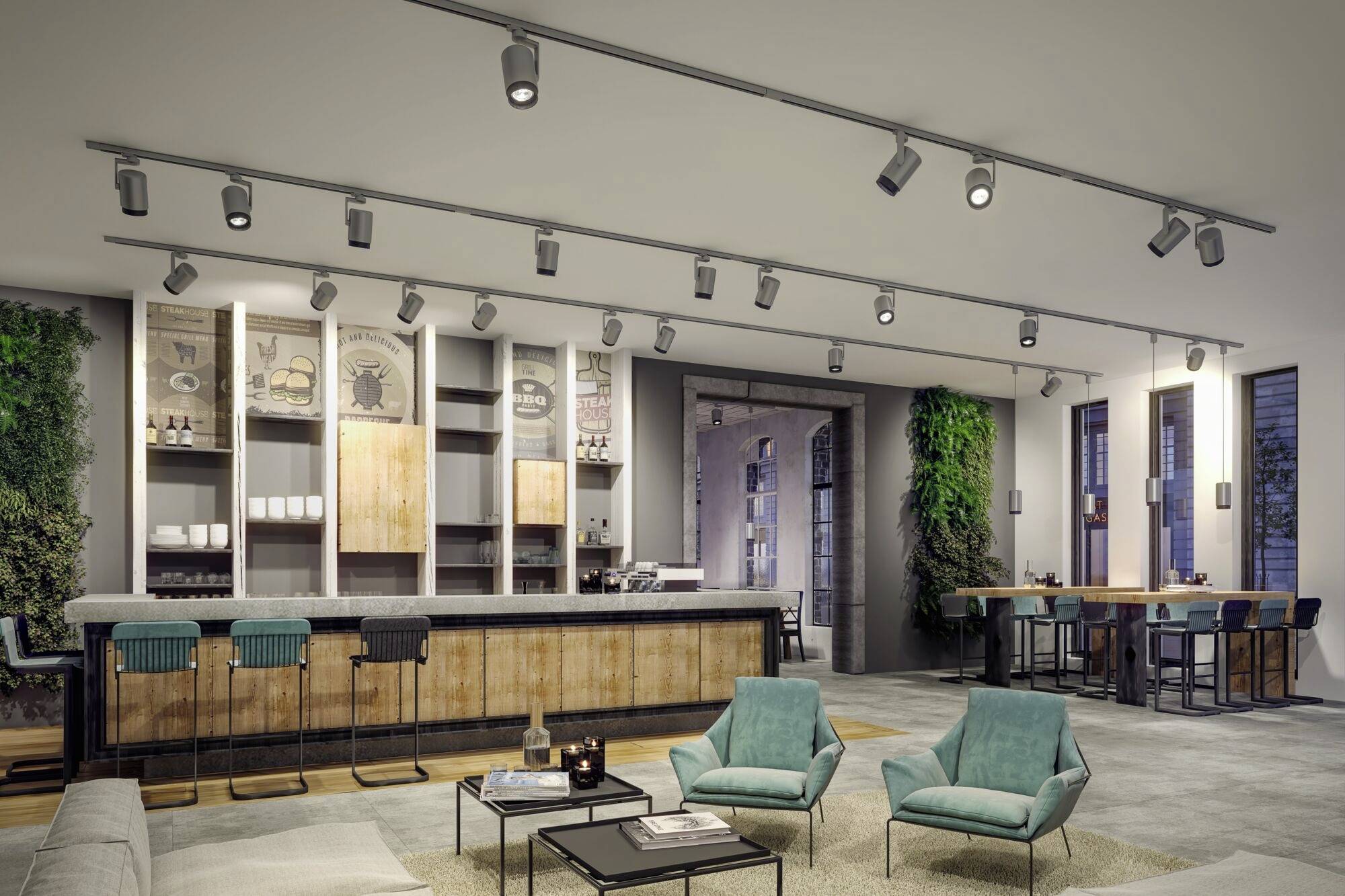 Paulmann Systemleuchte (Basis) ProRail3 E27 Silber