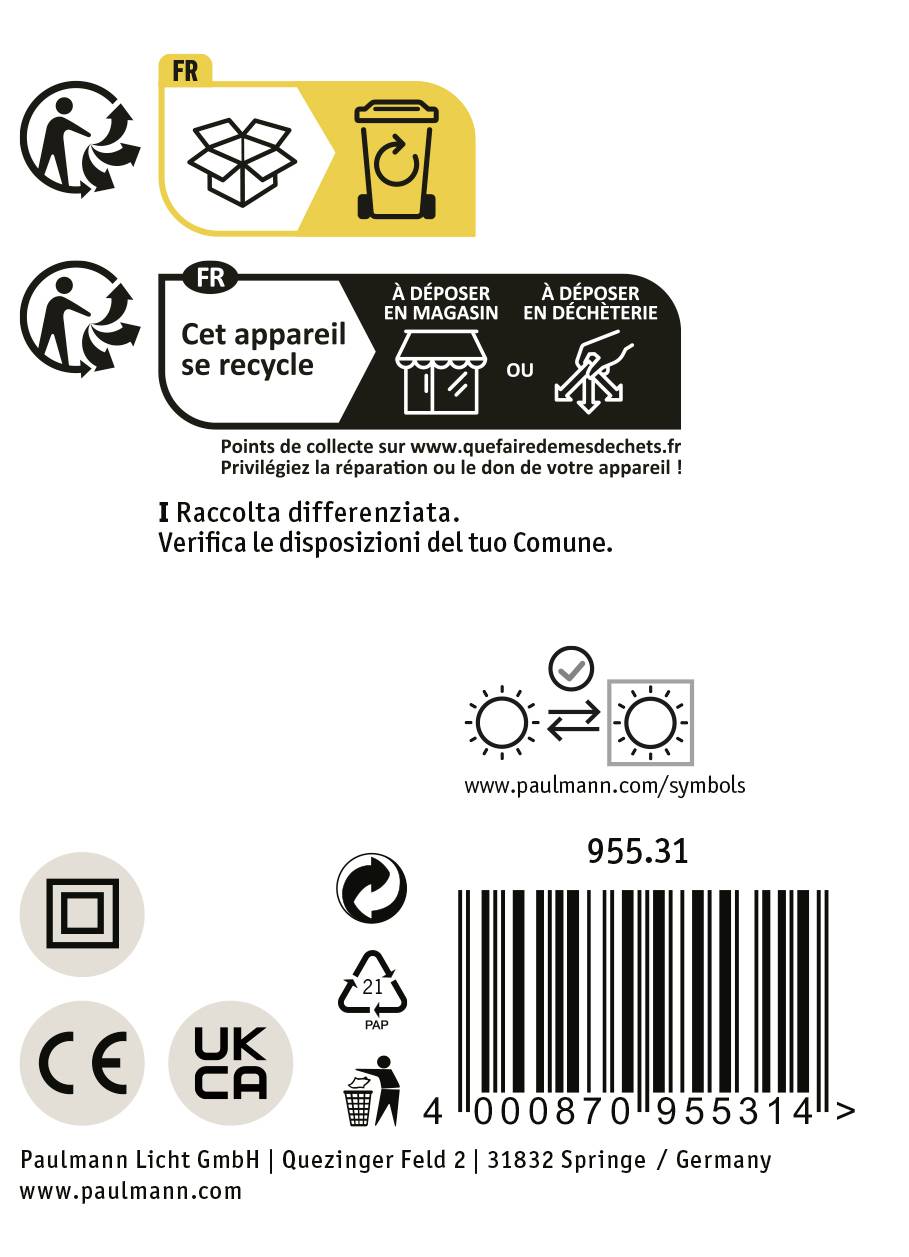 Paulmann 3PRORail Cover Systemleuchte (Basis) ProRail3 GU10 Weiß