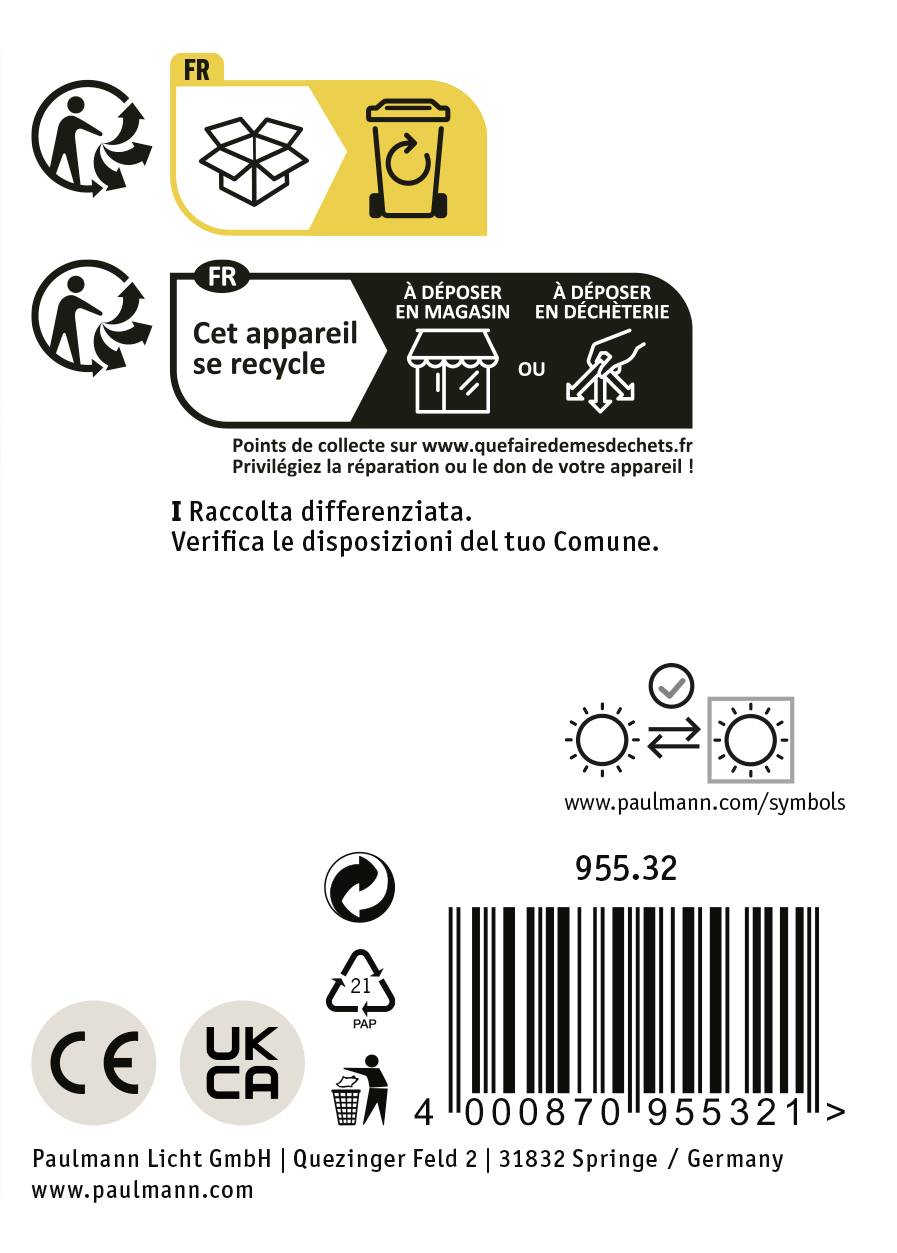 Paulmann 3PRORail Cover Systemleuchte (Basis) ProRail3 GU10 Schwarz