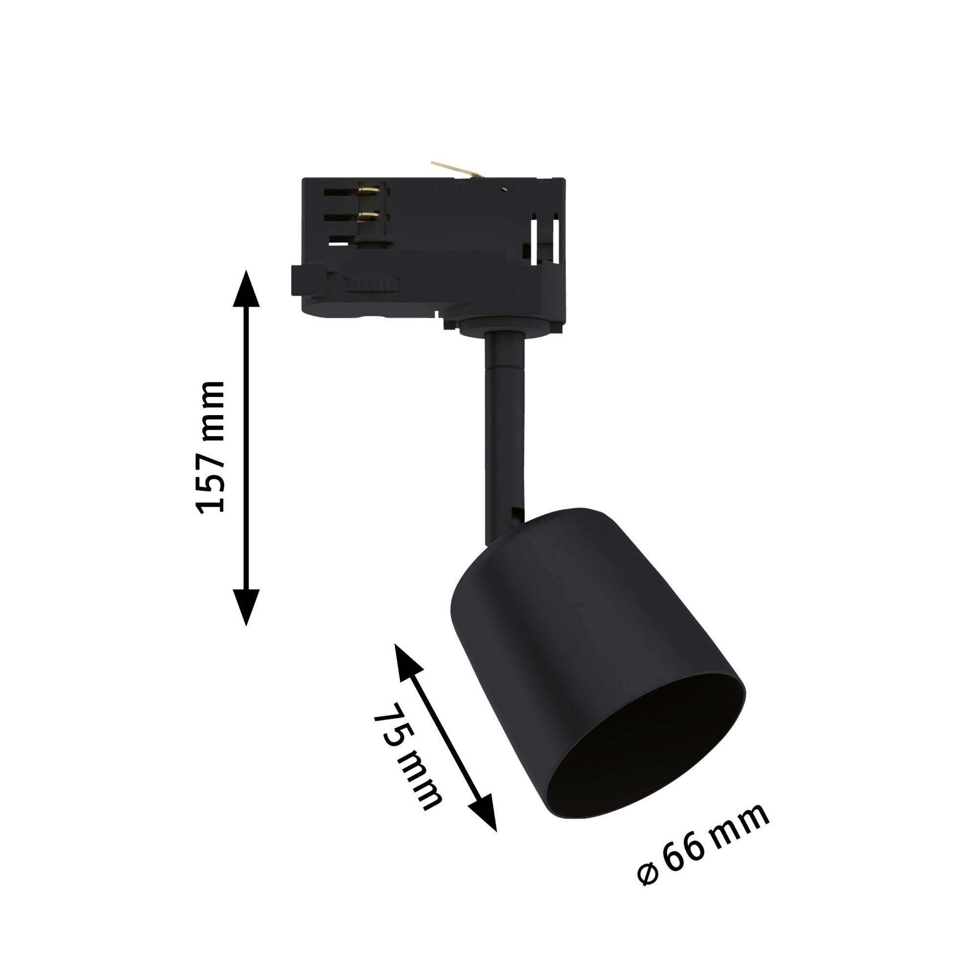 Paulmann 3PRORail Cover Systemleuchte (Basis) ProRail3 GU10 Schwarz