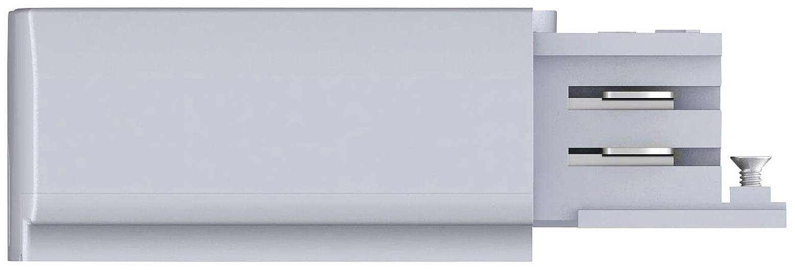 Paulmann 91359 ProRail3 End Feed Hochvolt-Schienensystem-Komponente Endeinspeiser ProRail3 Silber