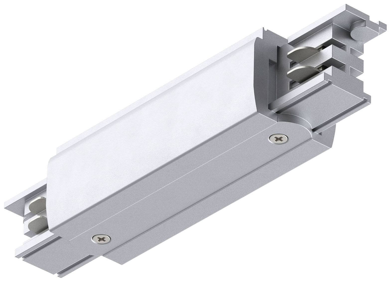 Paulmann 91364 ProRail3 Mid Feed Si Kst 3Ph Hochvolt-Schienensystem-Komponente Mitteleinspeiser ProRail3 Silber