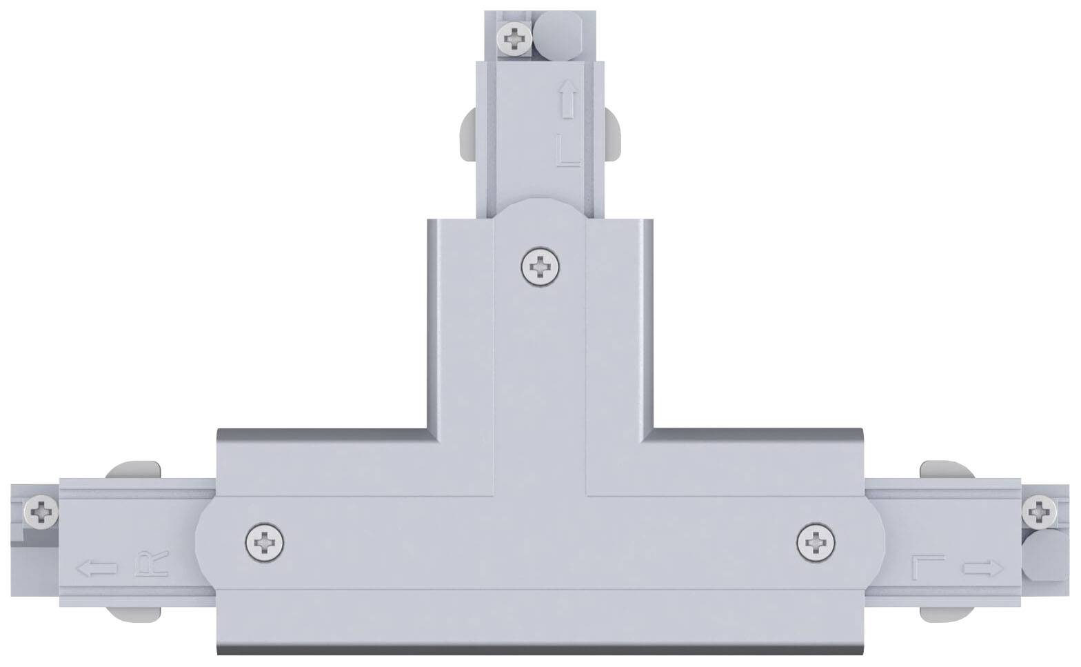 Paulmann 91376 ProRail3 T-Connect Erde Hochvolt-Schienensystem-Komponente T-Verbinder ProRail3 Silber