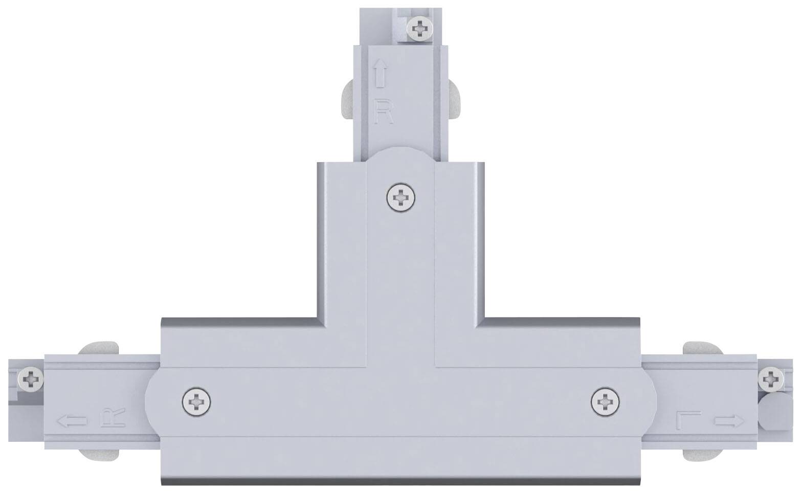 Paulmann 91377 ProRail3 T-Connect Erde Hochvolt-Schienensystem-Komponente T-Verbinder ProRail3 Silber