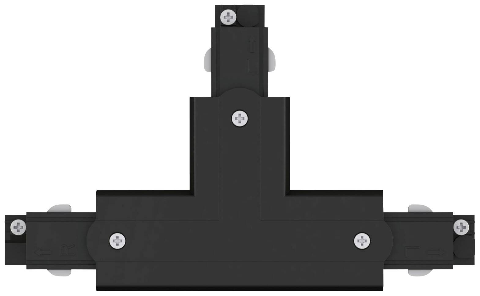 Paulmann 91380 ProRail3 T-Connect Erde Hochvolt-Schienensystem-Komponente T-Verbinder ProRail3 Schwarz