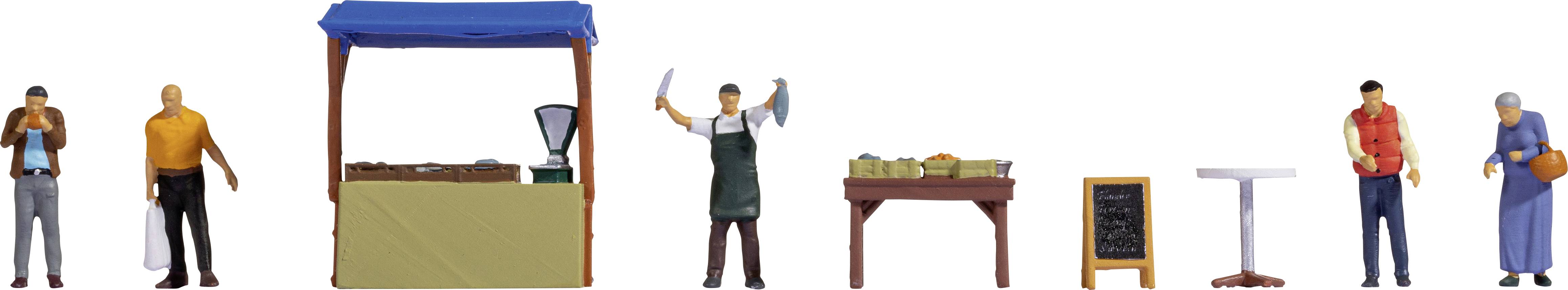 NOCH H0 Fischstand 16228 Fischstand Bemalt