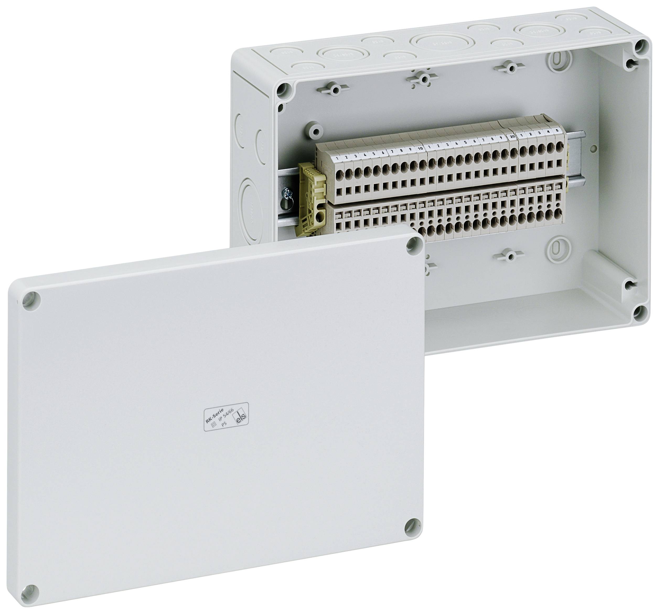 Spelsberg RKi 4/25 SL-25x4q Reihenklemmen-Gehäuse 180 x 254 x 90 Kunststoff Grau 1St.
