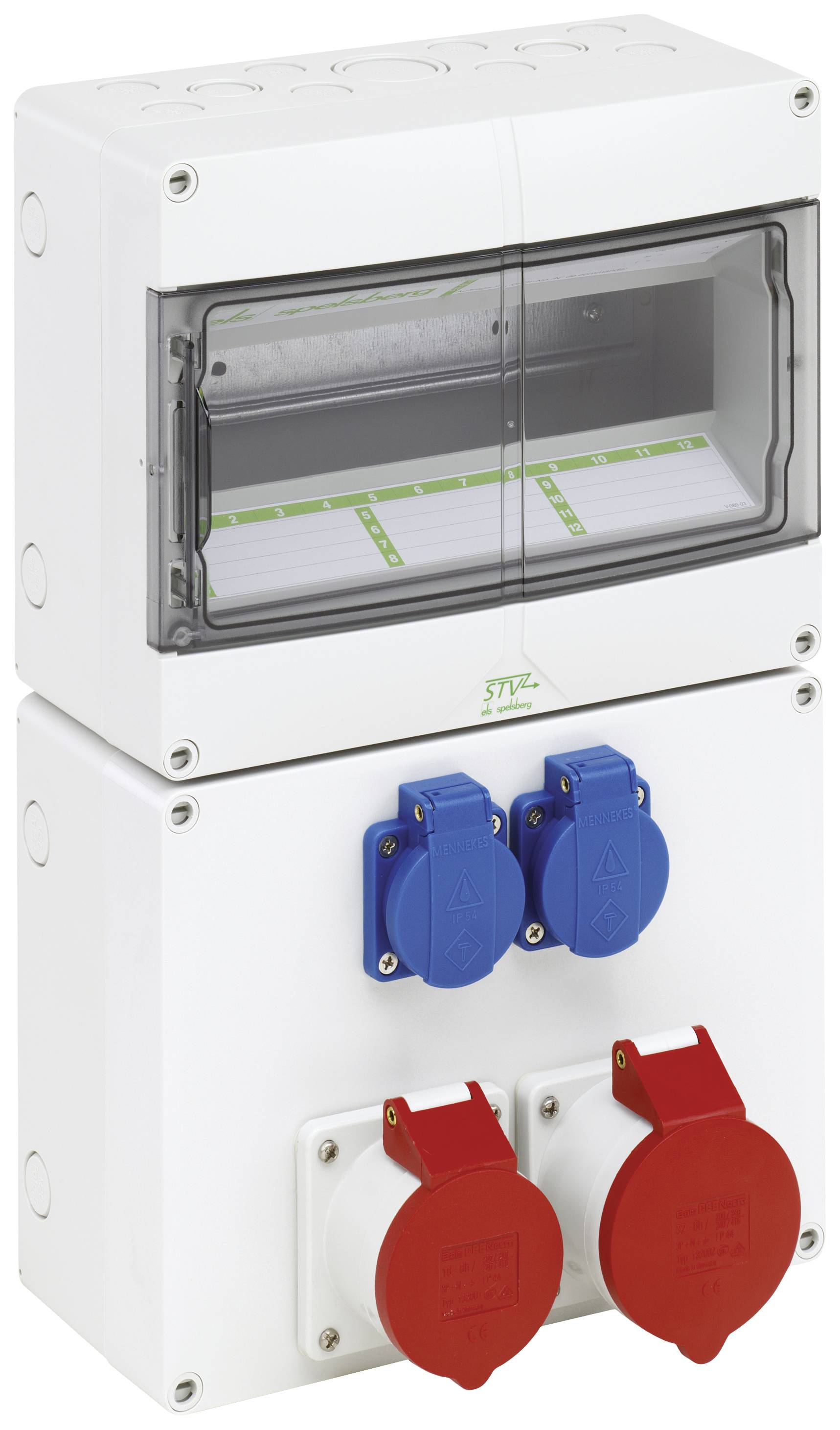 Spelsberg 73132201 STV 1222-S Verteilerschrank Wand Anzahl Teilungen = 12 Inhalt 1St.
