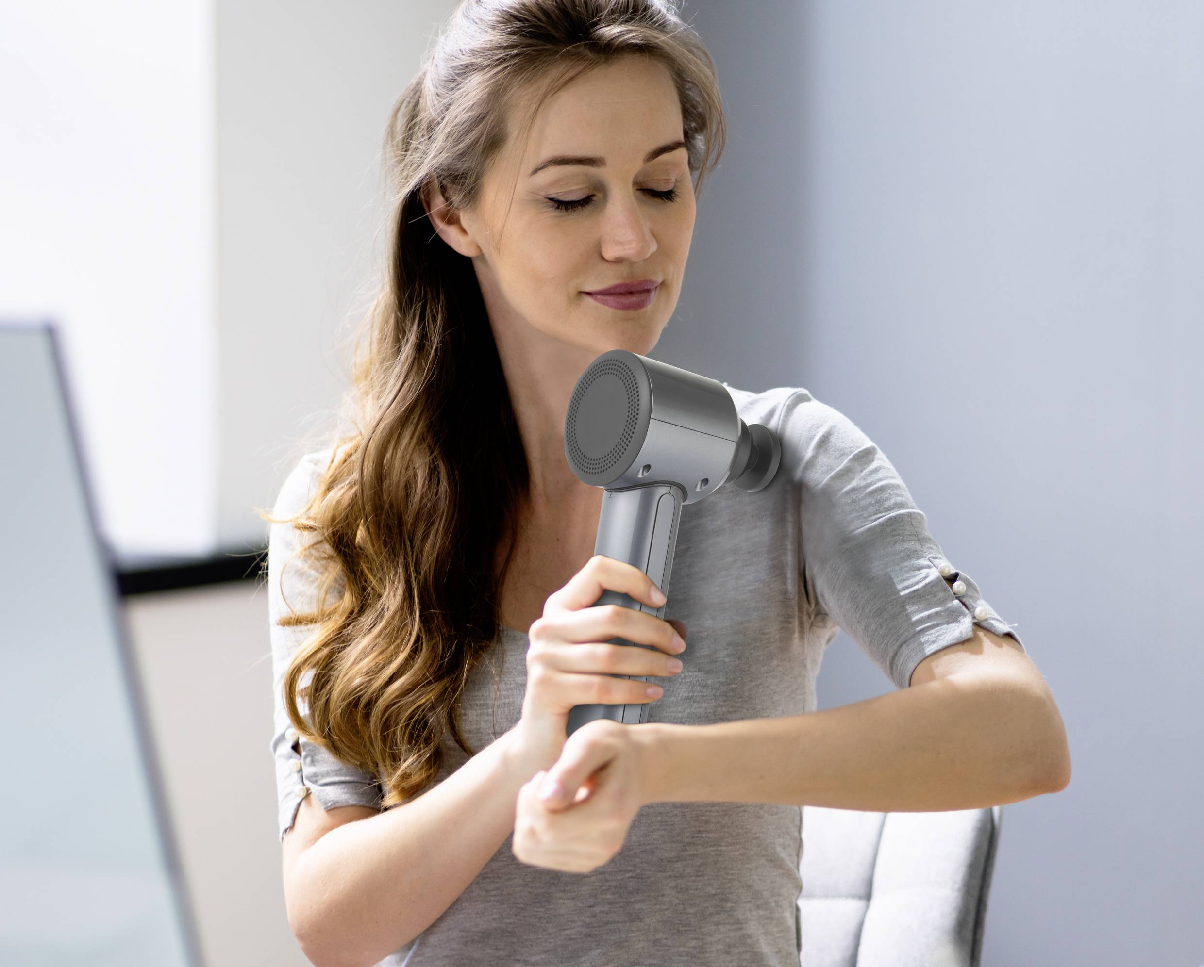 FD-4IN1-A Massagepistole 350W Silber