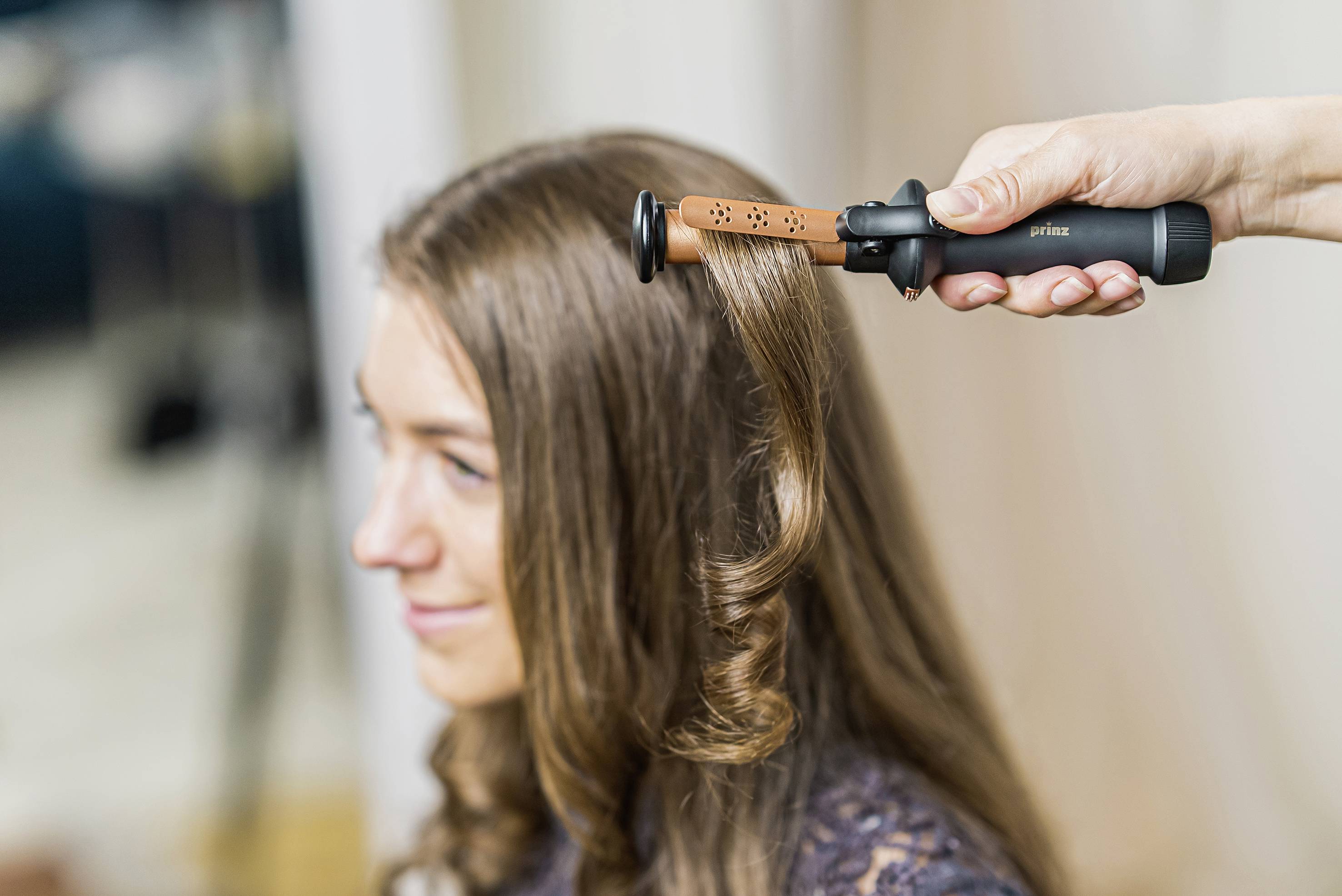 Prinz PZ-ALS1 Lockenstab Schwarz, Roségold