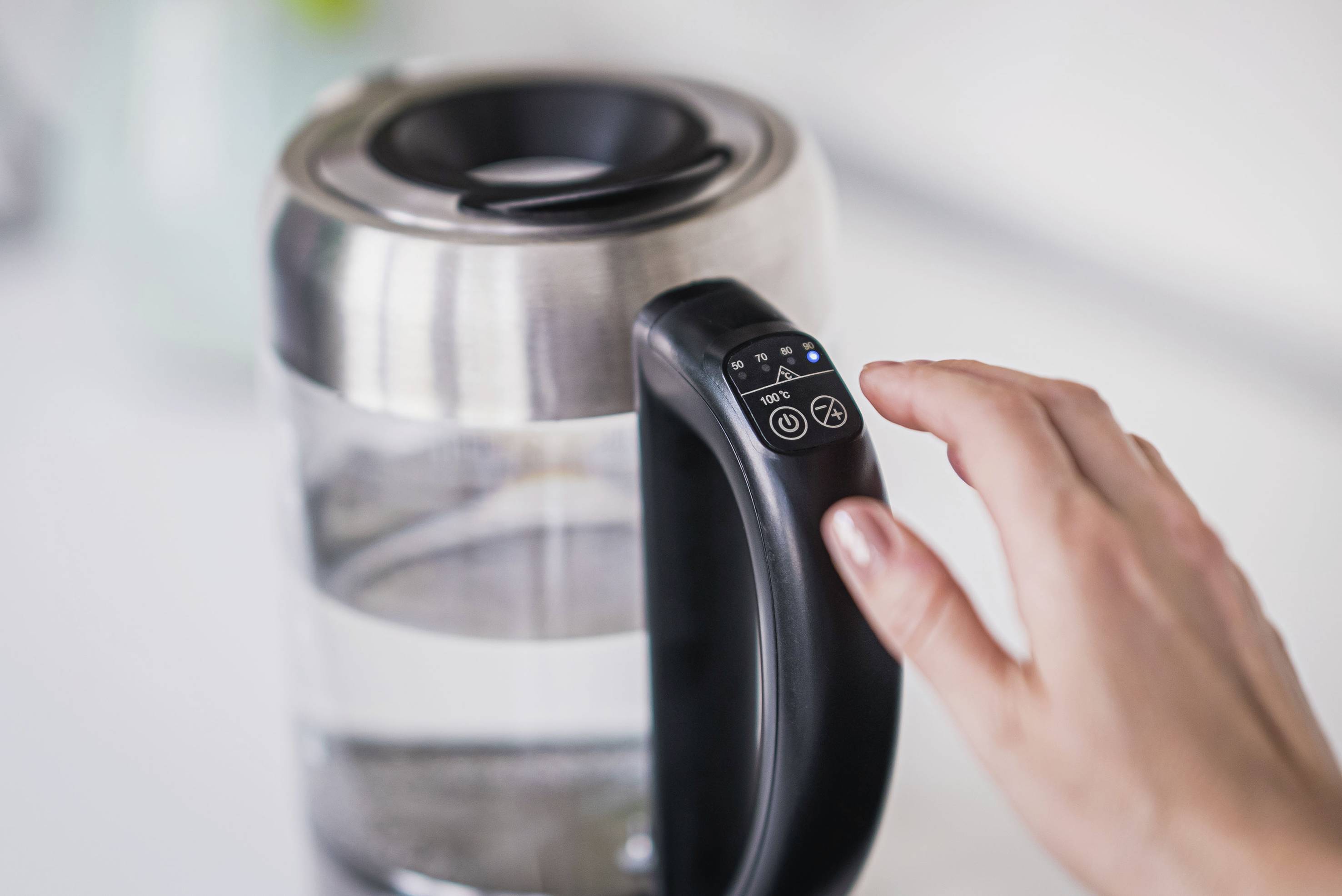 Prinz PZ-GWK1 Wasserkocher schnurlos, Überhitzungsschutz Glas, Edelstahl