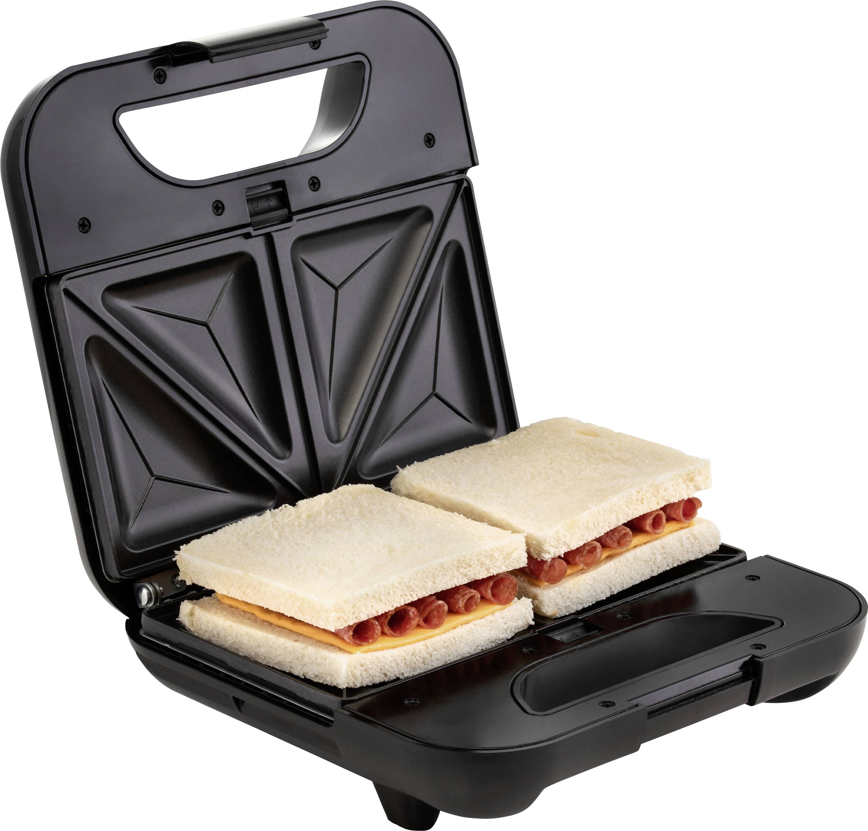 Prinz PZ-SAM2 Sandwichmaker Antihaftbeschichtung, Grillfunktion, inkl. wechselbarer Zusatzplatten, Automatische