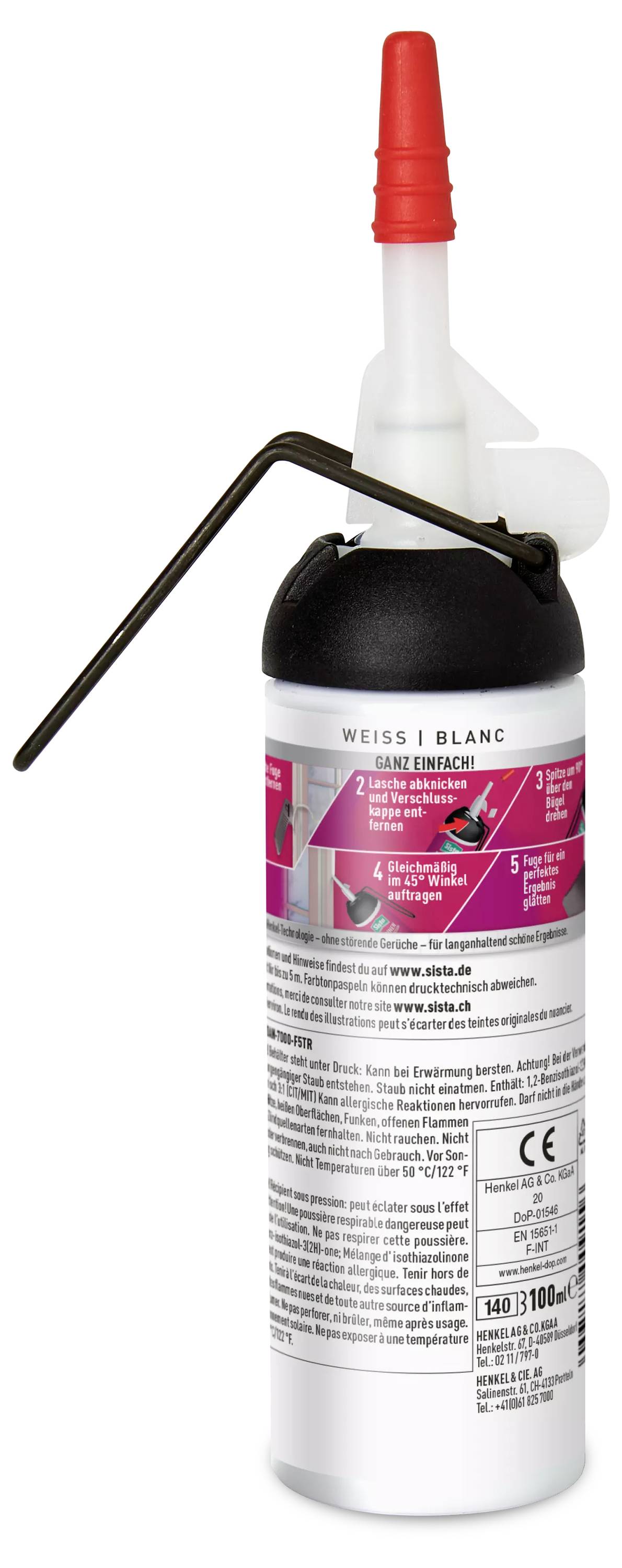 Sista SLIKW Sanitär-Silikon Herstellerfarbe Weiß SLIKW 100ml