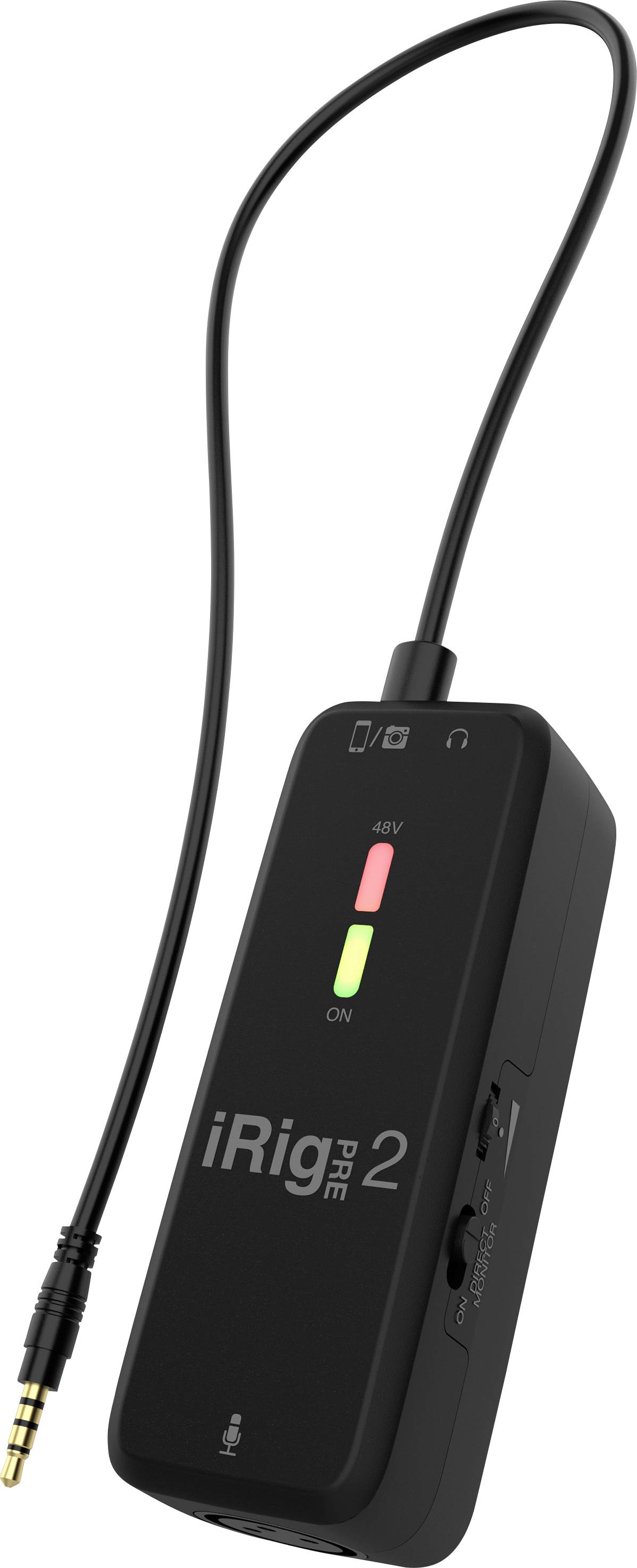 IK Multimedia iRig Pre 2 Ansteck Handymikrofon Übertragungsart (Details):Kabelgebunden Audio, 2.0 (