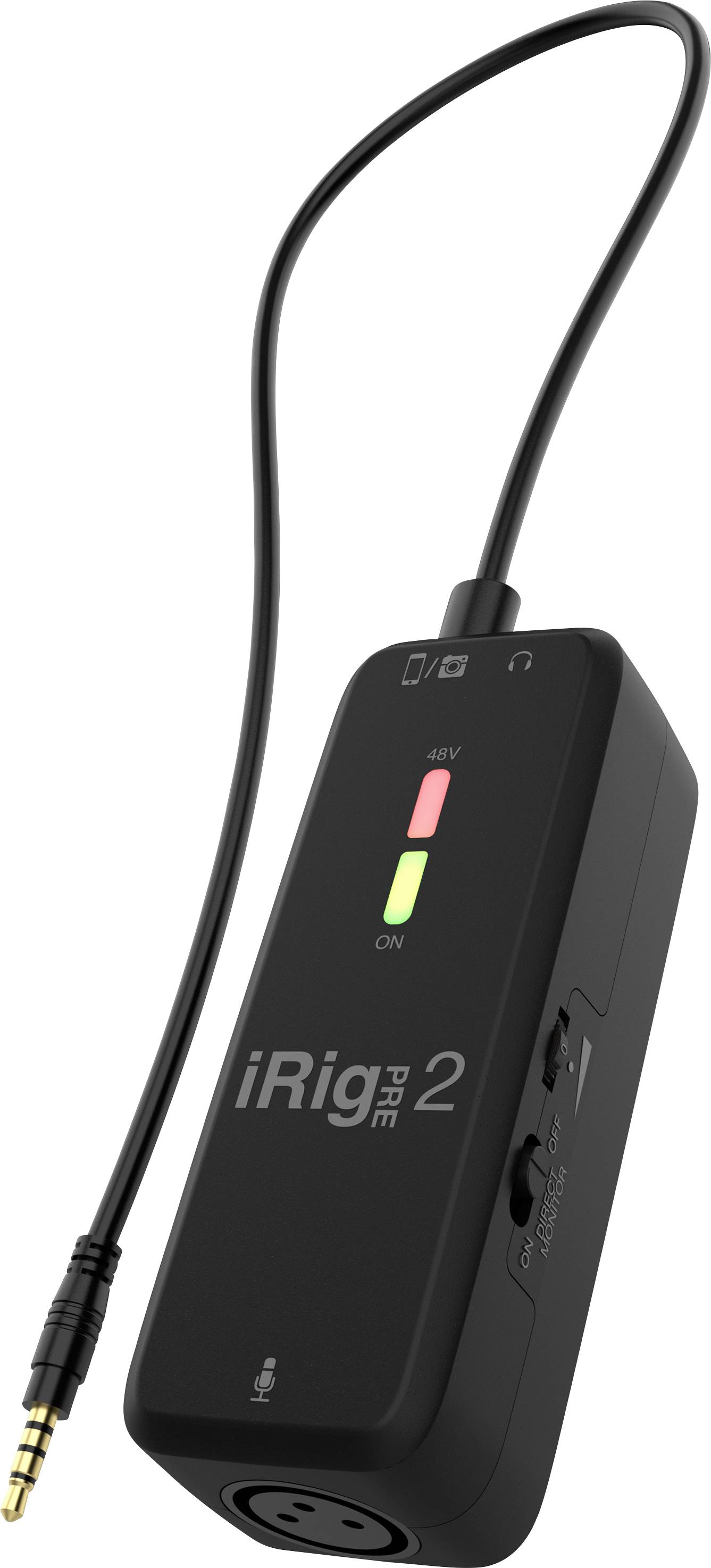 IK Multimedia iRig Pre 2 Ansteck Handymikrofon Übertragungsart (Details):Kabelgebunden Audio, 2.0 (