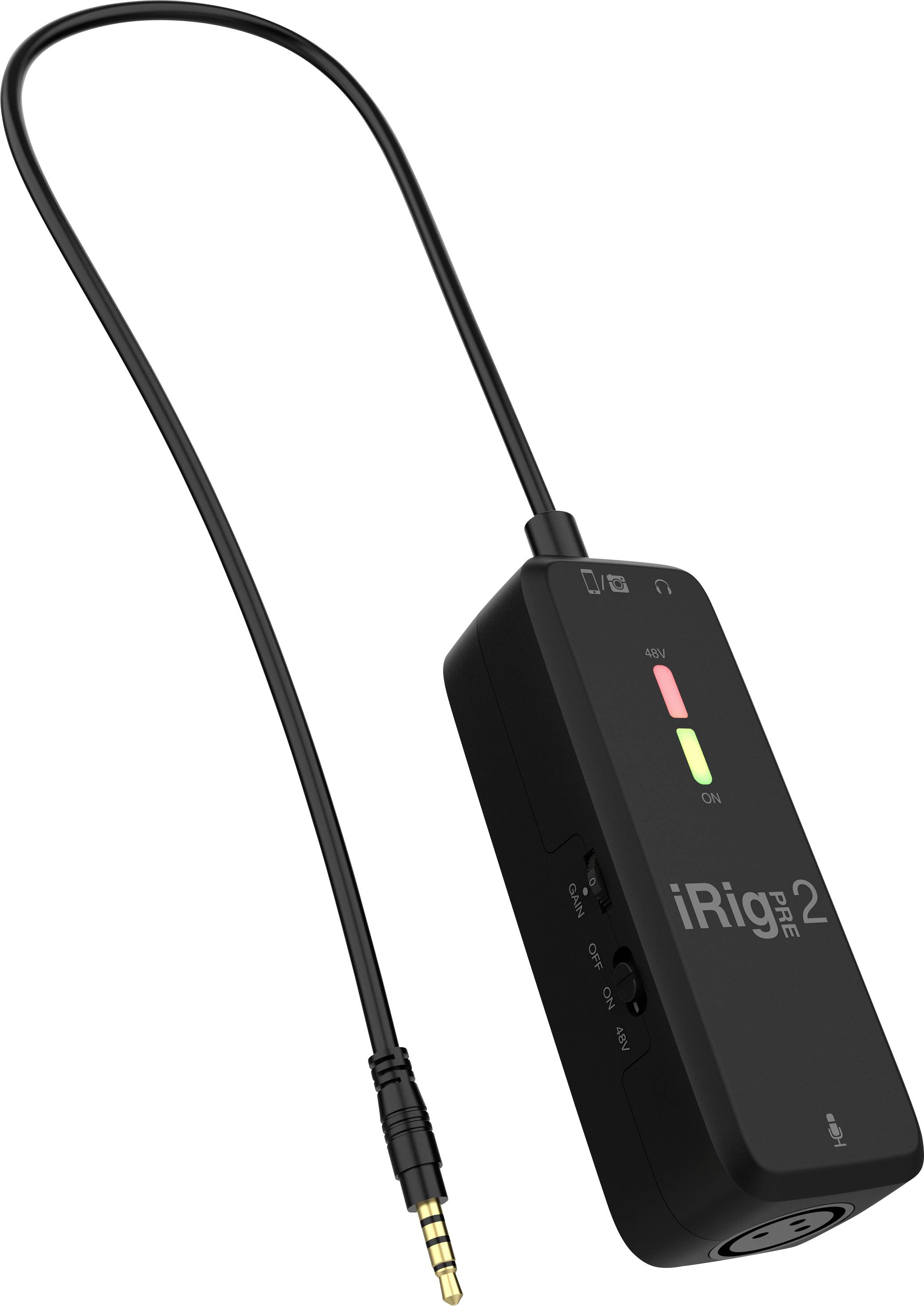 IK Multimedia iRig Pre 2 Ansteck Handymikrofon Übertragungsart (Details):Kabelgebunden Audio, 2.0 (3.5mm Klinke) Kabelgebunden