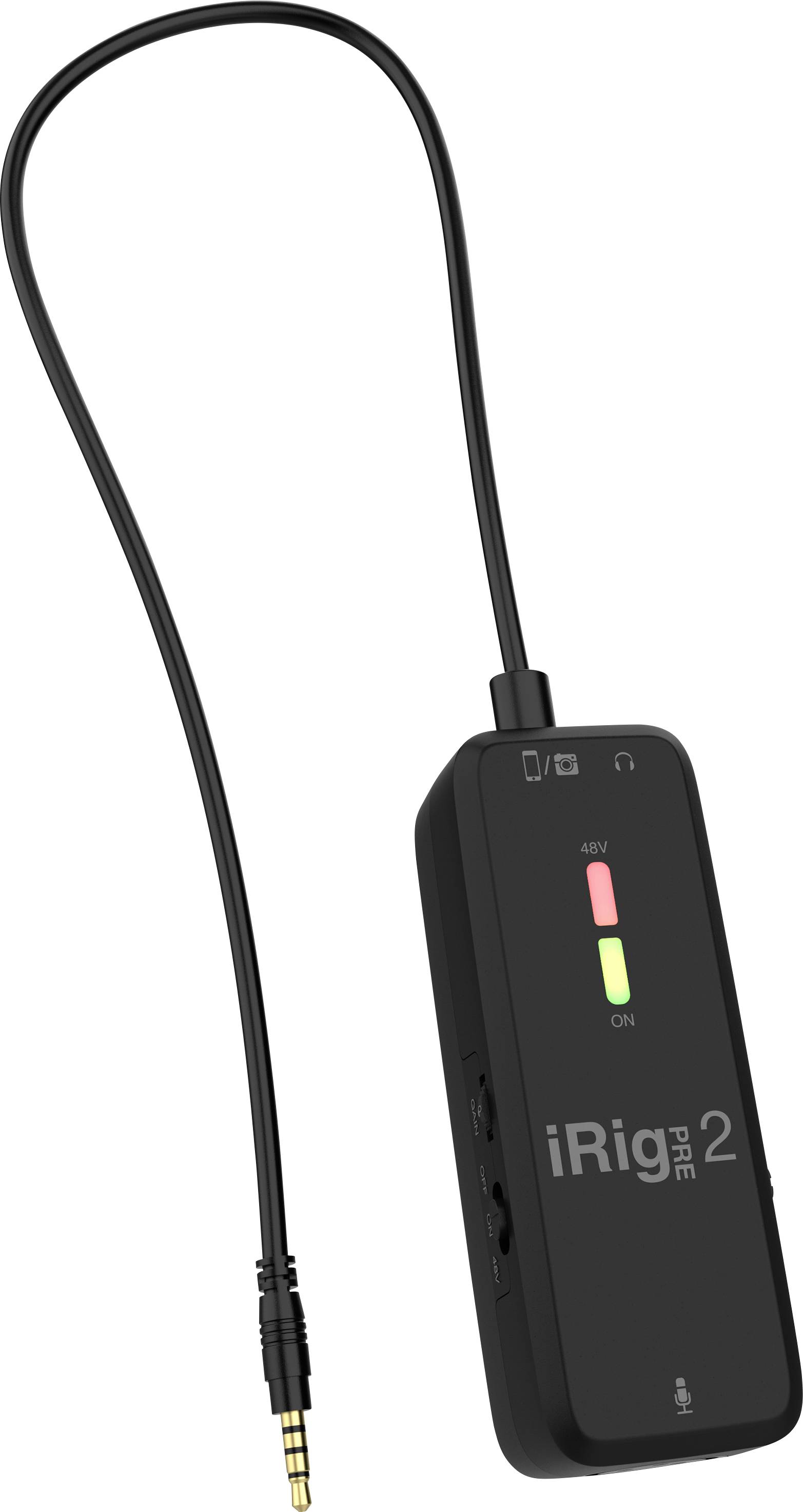 IK Multimedia iRig Pre 2 Ansteck Handymikrofon Übertragungsart (Details):Kabelgebunden Audio, 2.0 (3.5mm Klinke) Kabelgebunden