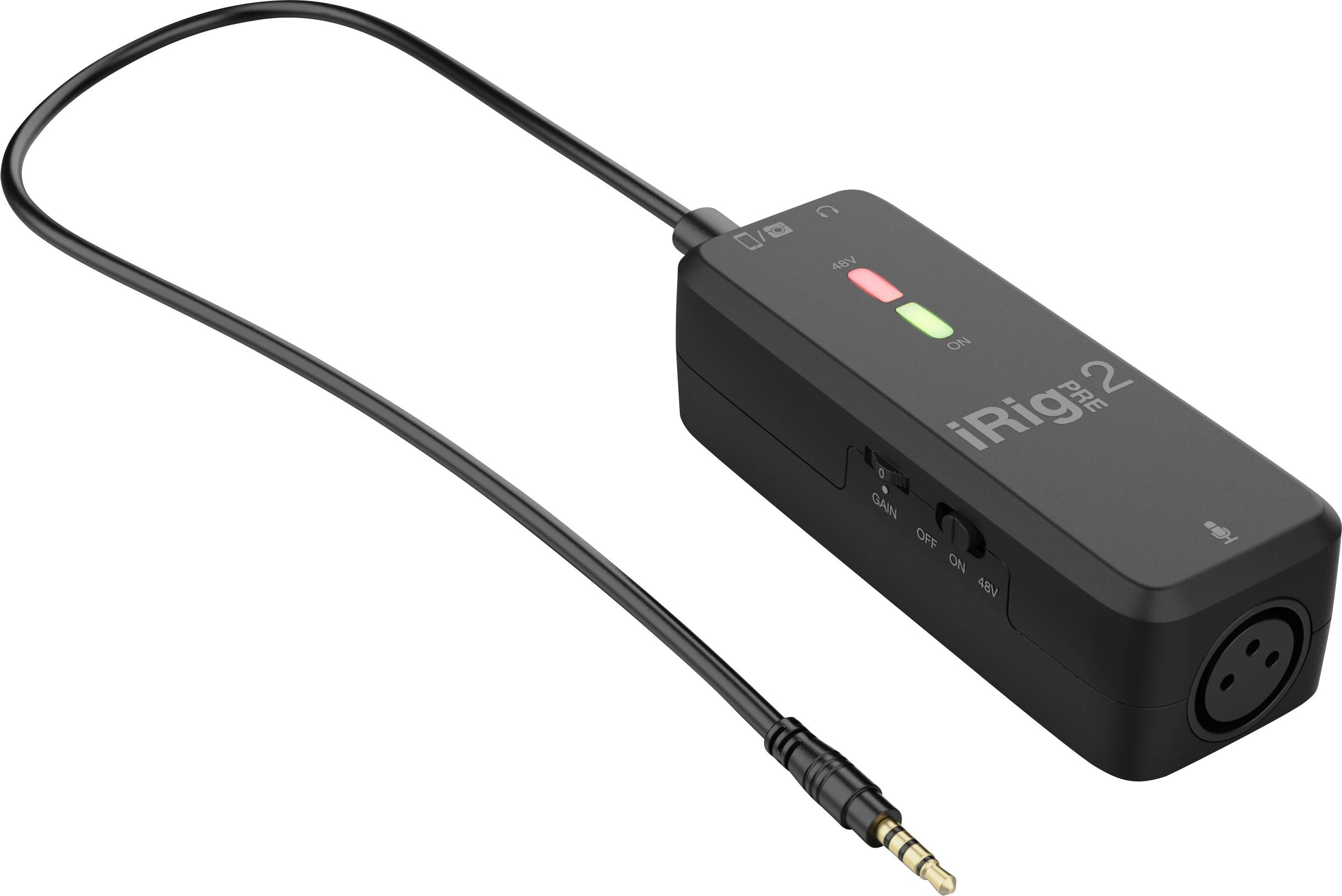 IK Multimedia iRig Pre 2 Ansteck Handymikrofon Übertragungsart (Details):Kabelgebunden Audio, 2.0 (3.5mm Klinke) Kabelgebunden