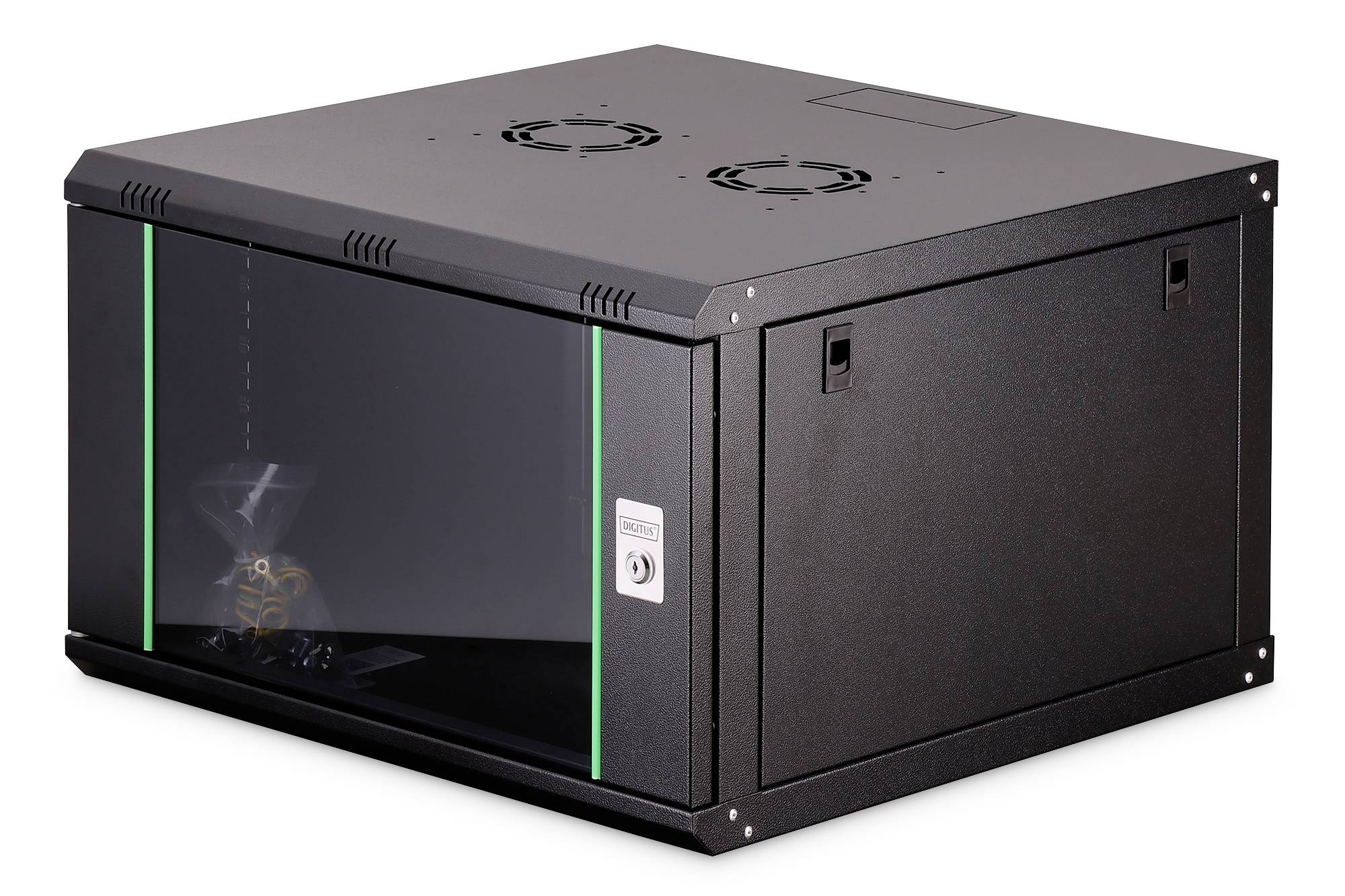 Digitus DN-19 07U-6/6-EC-SW 19 Zoll Wandgehäuse (B x H x T) 600 x 416 x 600mm 7 HE Schwarz, Schwarz (matt), Schwarz (RAL 9005)