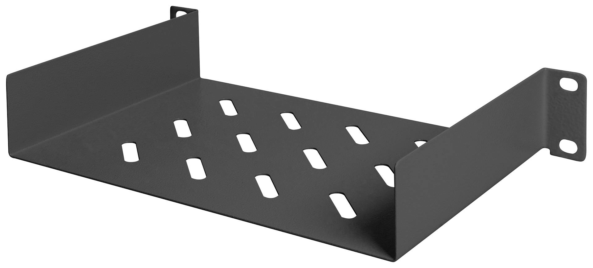 Digitus DN-10-TRAY-1-B 10 Zoll Netzwerkschrank-Geräteboden mit Lüftungsschlitzen, Perforiert Geeignet für Schranktiefe: ab 300mm