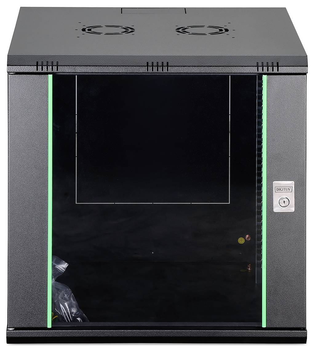 Digitus DN-19 12U-6/6-EC-SW 19 Zoll Wandgehäuse (B x H x T) 600 x 638 x 600mm 12 HE Schwarz, Schwarz (matt), Schwarz (RAL 9005)