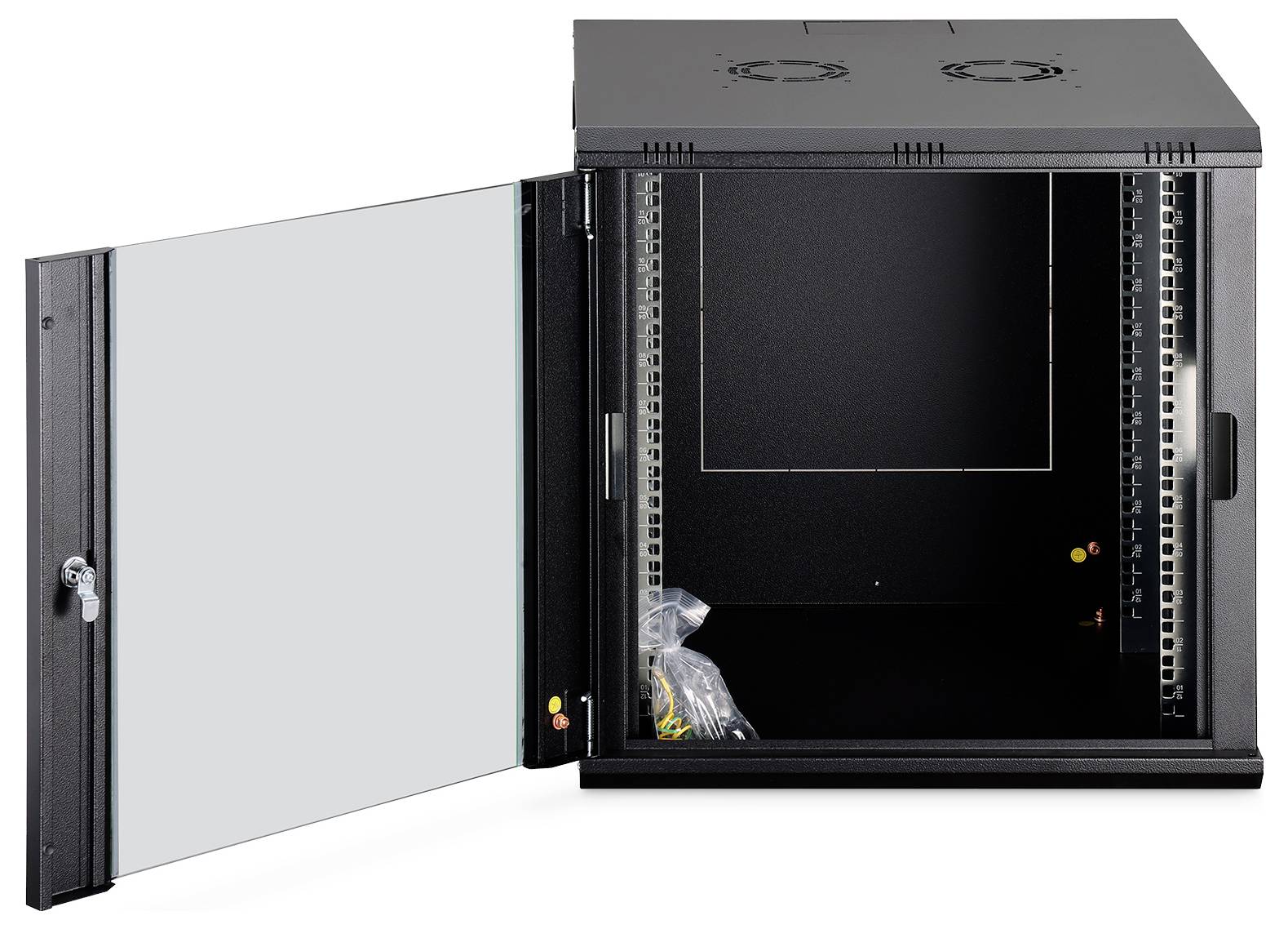 Digitus DN-19 12U-6/6-EC-SW 19 Zoll Wandgehäuse (B x H x T) 600 x 638 x 600mm 12 HE Schwarz, Schwarz (matt), Schwarz (RAL 9005)