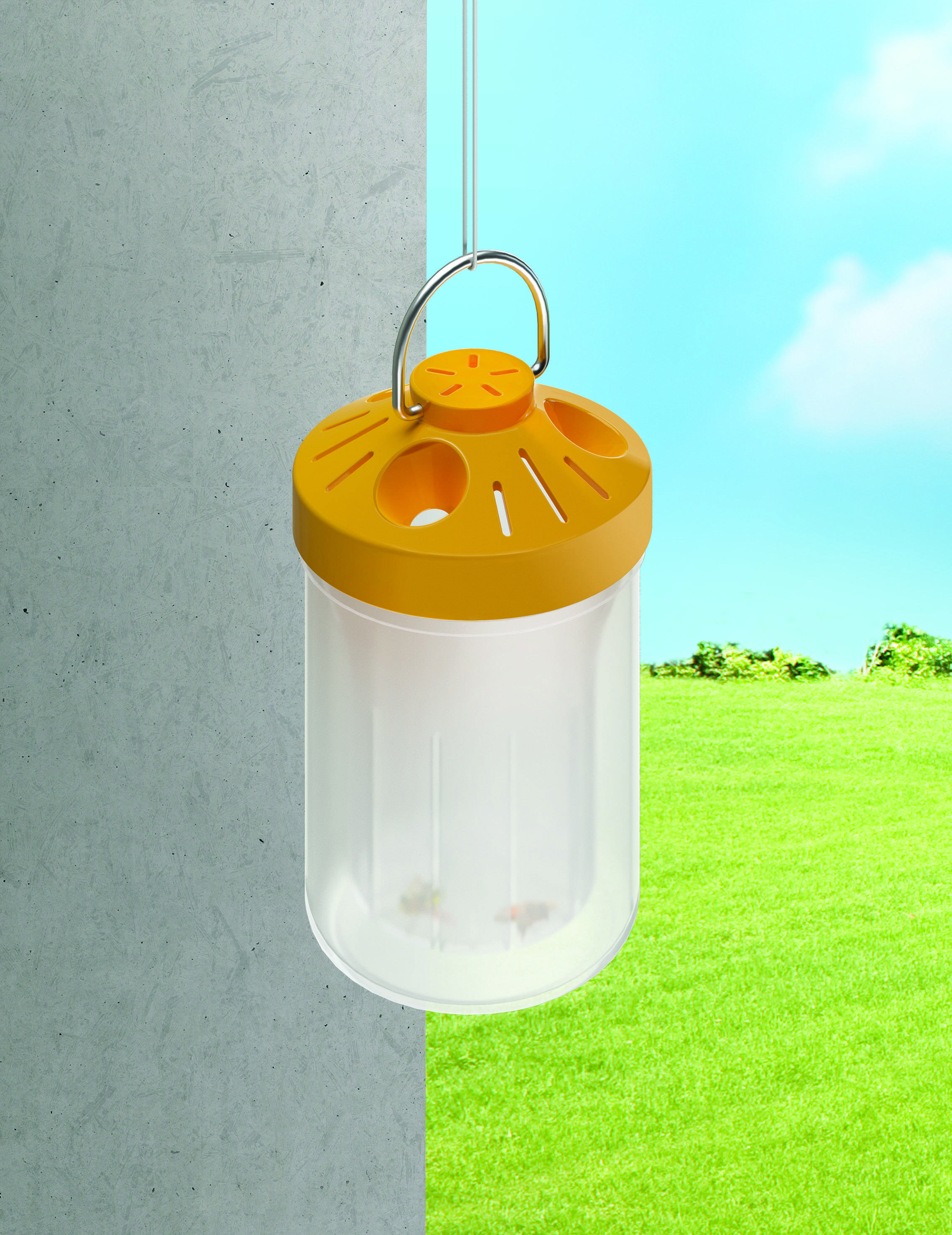 Metaltex Eco-Trap 199101000 Lockstoff Wespenfalle (Ø x H) 80 mm x 130 mm Gelb, Transparent 1 St.