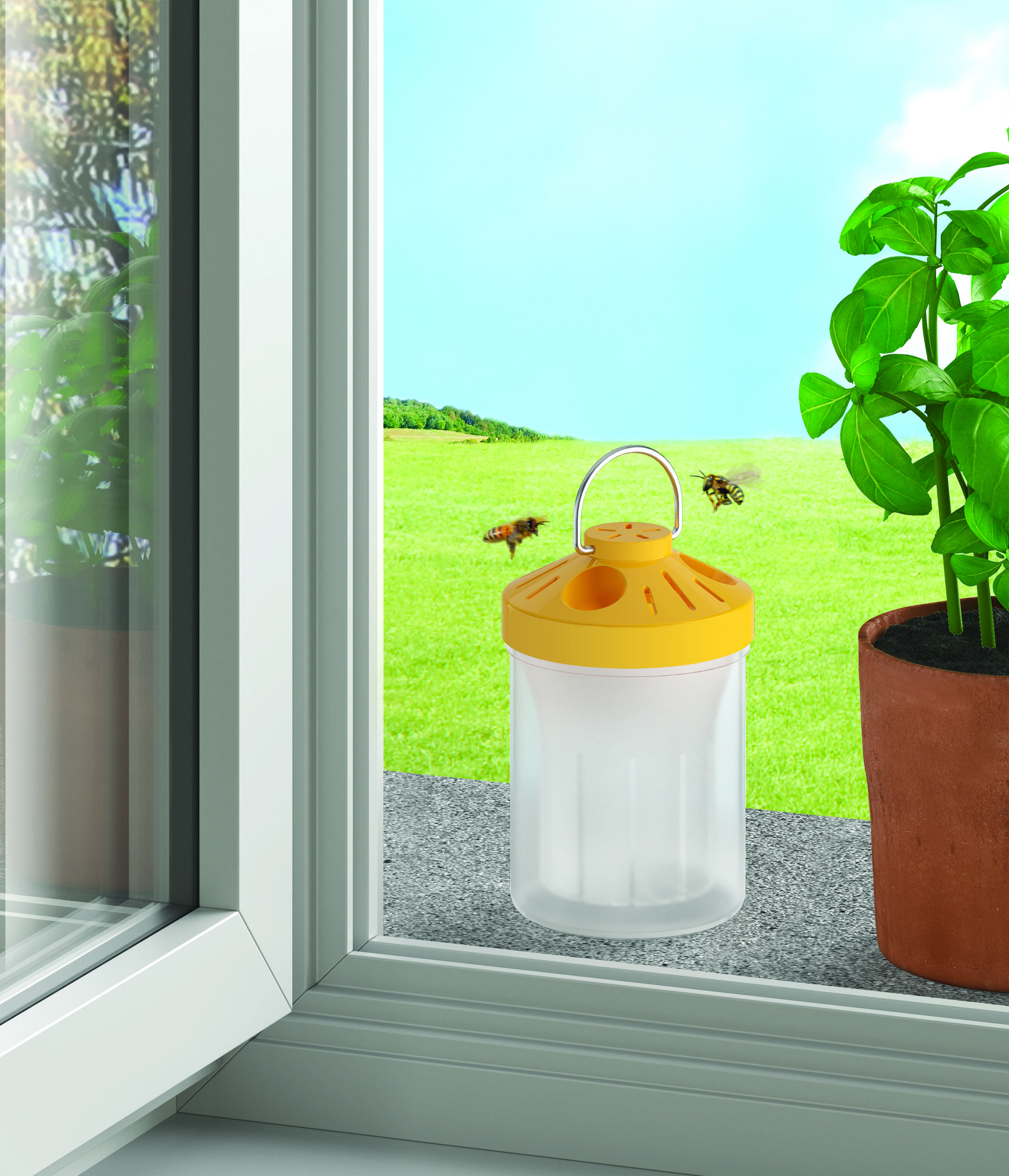 Metaltex Eco-Trap 199101000 Wespenfalle (Ø x H) 80mm x 130mm Gelb, Transparent 1St.