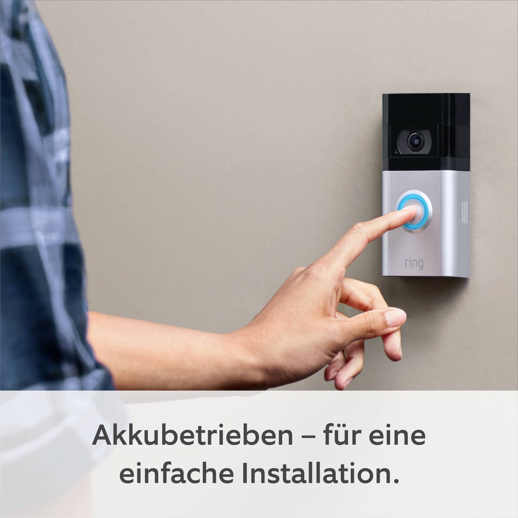 ring 8VR1S1-0EU0 IP-Video-Türsprechanlage Video Doorbell 4 WLAN Außeneinheit