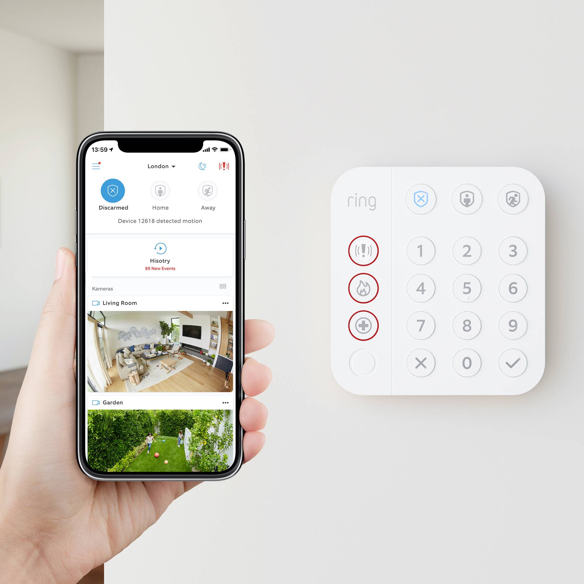 Ring Alarm 5 Piece Kit (2nd Gen) - HB 4K11SZ-0EU0 Funk-Alarmanlagen-Set