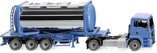 Wiking 053605 H0 LKW Modell MAN TGS Tankcontainersattelzug Swap