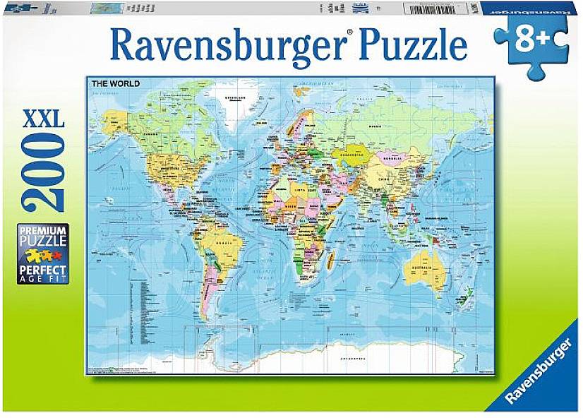 Ravensburger Ravensburger 12890 Puzzle Die Welt 200 Teile XXL 12890