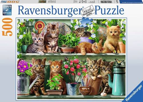 Ravensburger 14824 Puzzle Katzen im Regal 500 Teile 14824 14824 Puzzle Katzen im Regal 500 Teile 1St