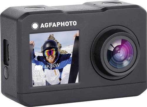 AgfaPhoto Action Cam Action Cam 4K, Dual-Display, Wasserfest, WLAN, Zeitlupe/Zeitraffer
