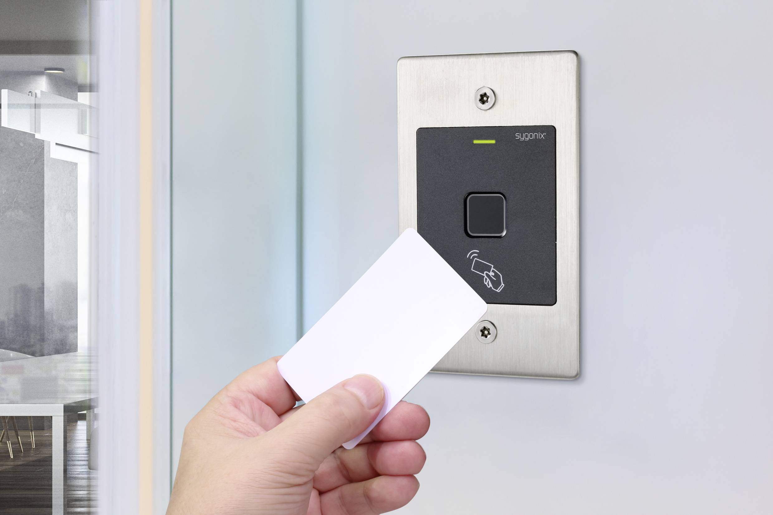 Sygonix SY-4760958 Fingerprint/RFID Zugangssystem Unterputz 12 V/DC, 18 V/DC IP66