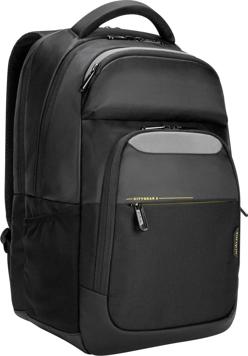 Ein schwarzer Rucksack mit mehreren Fächern und Reißverschlüssen, geeignet für den täglichen Gebrauch oder Reisen.