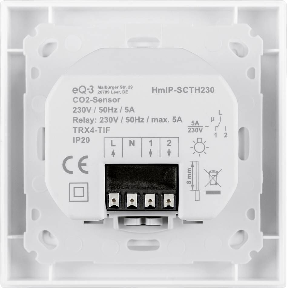 Homematic IP Funk CO2-Luftgütesensor/Raumklimaregler HmIP-SCTH230