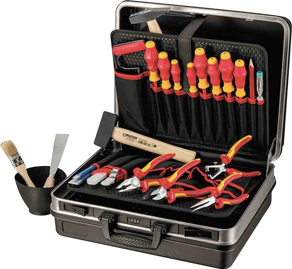 KNIPEX Werkzeugkoffer Basic, bestÃ¼ckt (Lehrlingskoffer) Montagekoffer bestÃ¼ckt mit hochwertiger Grundausstattung VDE Elektroinstallation (24 Te