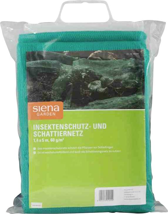 Siena Garden 485260 Insektenschutz- und Schattiernetz 1,4x5m, Farbe: grün, 60g 1St.