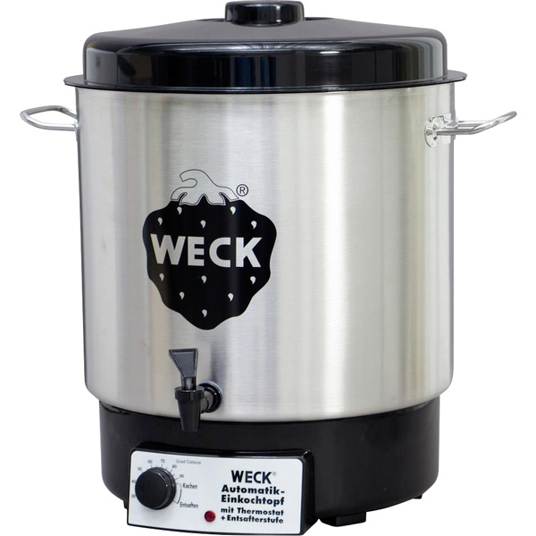 WECK Stérilisateur/distributeur de boissons chaudes avec centrifugeuse acier inoxydable, noir