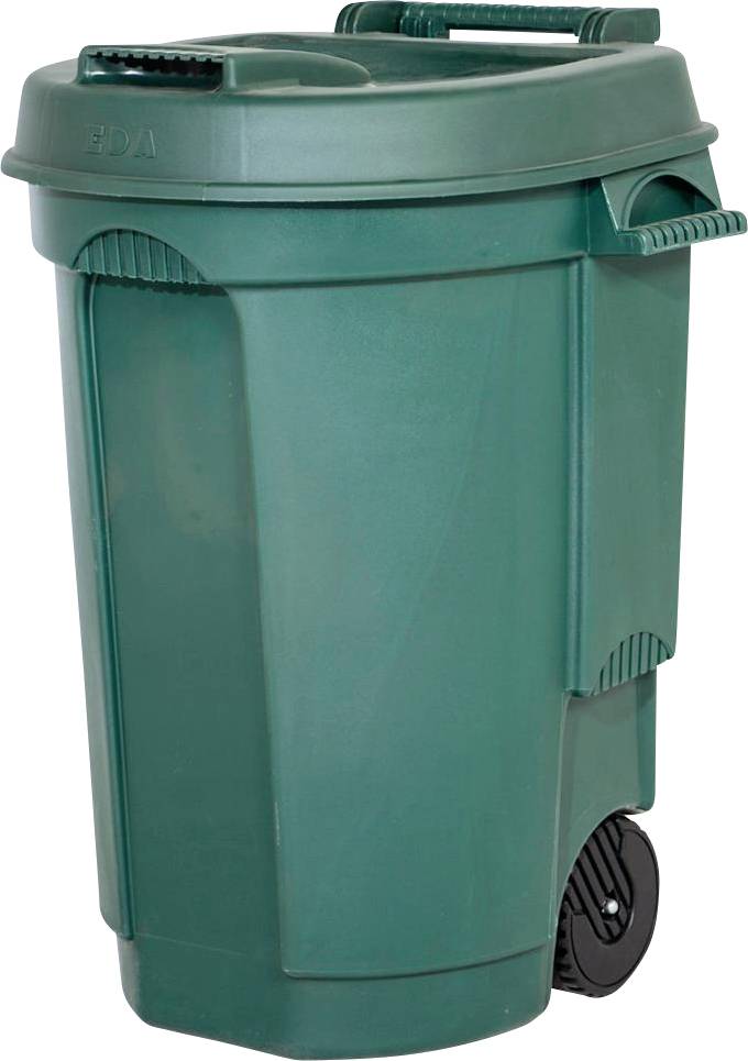 EDA 10633 Mülltonne 110l Polypropylen (L x B x H) 58 x 55 x 81cm Grün N/A 1St.