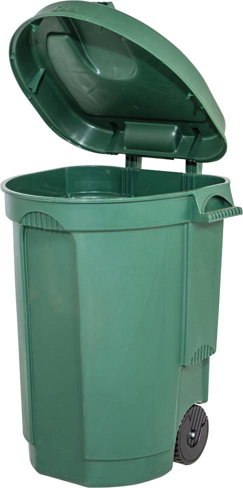 EDA 10633 Mülltonne 110l Polypropylen (L x B x H) 58 x 55 x 81cm Grün N/A 1St.