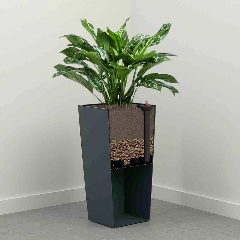 Siena Garden 574-50 Pflanzgefäß Kunststoff Graphit