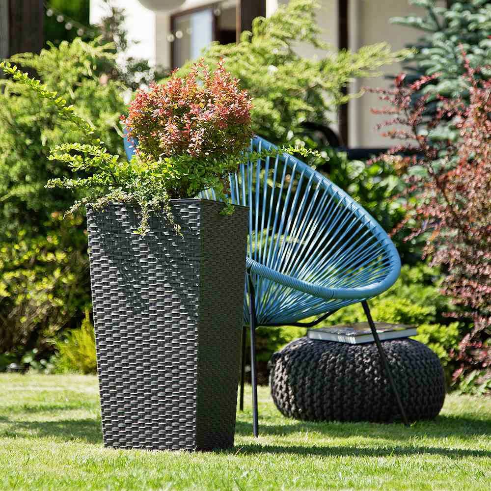 Siena Garden 574-50 Pflanzgefäß Kunststoff Graphit