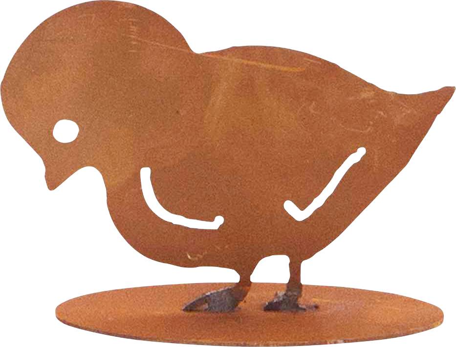 Siena Garden Dekofigur Hühnerfamilie Stahlblech Braun