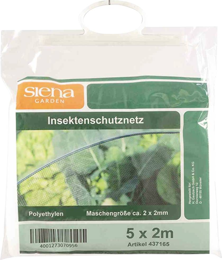 Insektenschutznetz von Siena Garden, Polyethylen, Maschen ca. 2 x 2 mm, Größe 5 x 2 m, Artikelnummer 437165.
